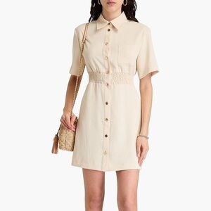 Sandro Smoked Trim Mini Dress